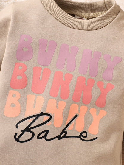 Trendy Baby's Fashion Letter Print Long Sleeve Onesie Jumpsuit