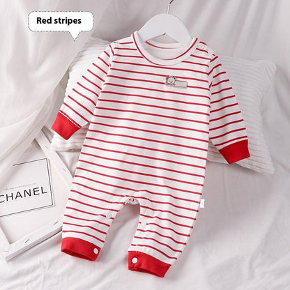 Printed Autumn Cotton Baby Romper | Cozy & Cute Infant Wear