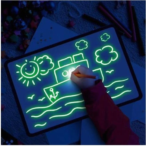 Discover Creativity: Educational 3D Magic Drawing Pad with 8 Light Effects - Perfect Puzzle Board and Sketchpad