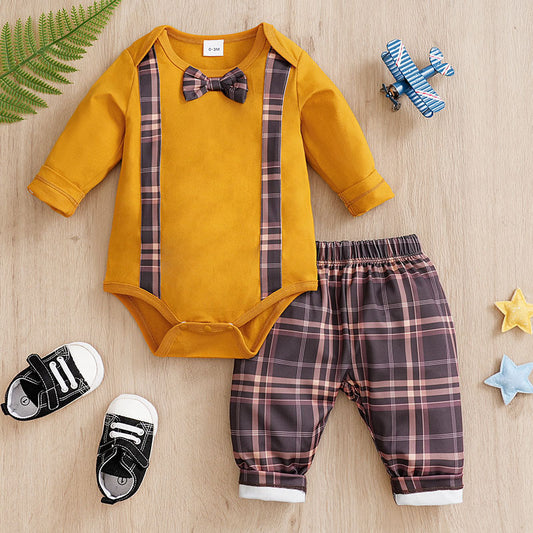 Adorable One-Year-Old Baby and Infant Overalls Clothes: Children's Spring Two-Piece Suit