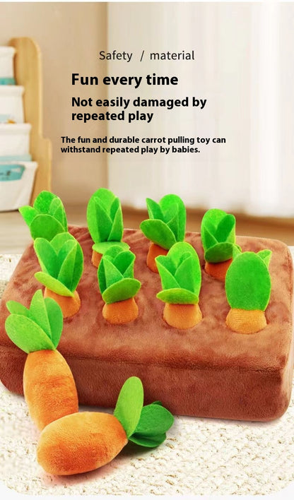 Interactive Baby Pulling Radishes Plush Toy for Action-Packed Fun and Biteable Training