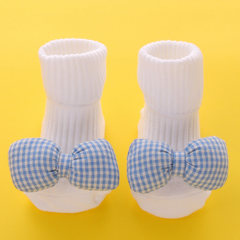 Comfortable Newborn Baby Room Socks with Double Needle Design for Non-Slip, Roomy Fit