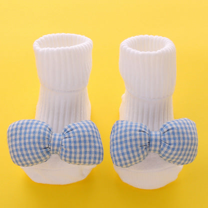 Comfortable Newborn Baby Room Socks with Double Needle Design for Non-Slip, Roomy Fit