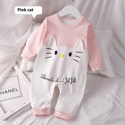 Printed Autumn Cotton Baby Romper | Cozy & Cute Infant Wear