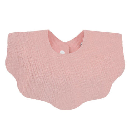 Adorable Baby Printed Saliva Towel: Soft Cotton Gauze Wavy Bib for Children