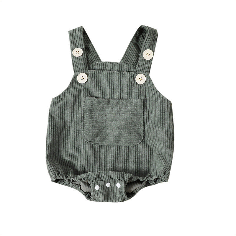Chic Sleeveless Leotard: Girl's Solid Color Sling Romper for Babies