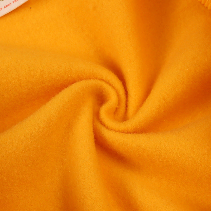 Cozy Solid Color Ear-Designed Hood Thickened Baby Foot-Wrapped Jumpsuit