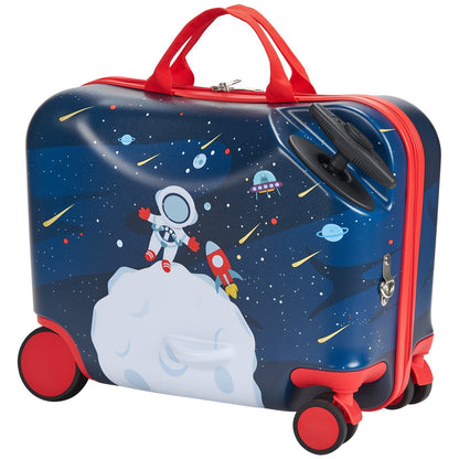 18-Inch Ride-On Kids Scooter Luggage – Lightweight Suitcase with Wheels