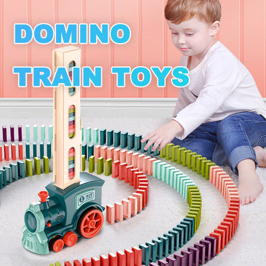 Domino Train Toy for Kids | Automatic Electric Building Blocks Car Puzzle | Baby Developmental Toys