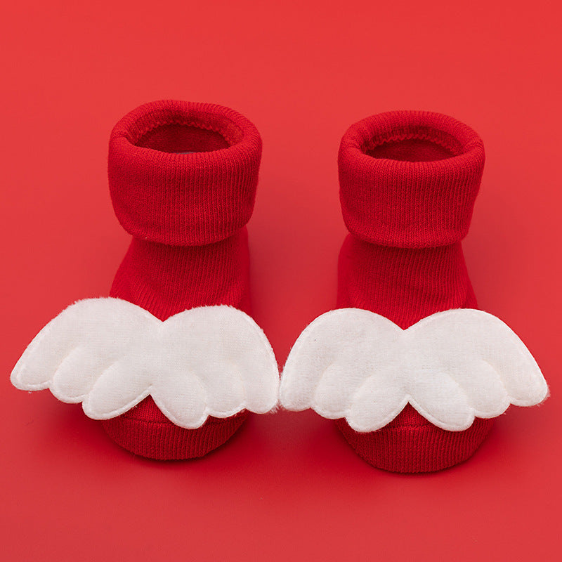 Comfortable Newborn Baby Room Socks with Double Needle Design for Non-Slip, Roomy Fit