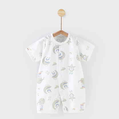 Adorable Printed Baby One-Piece Romper: Comfort and Style Combined