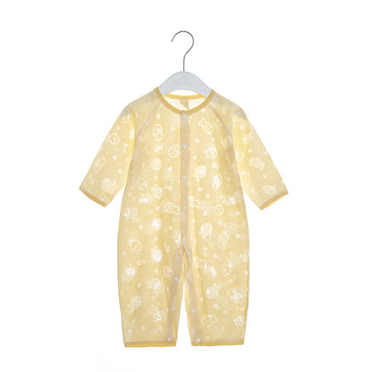Adorable Thin Long-sleeve Newborn Jumpsuit