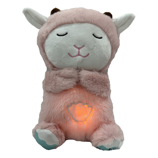 New Breathing Lamb Baby Sleeping Soothing Sleep Music Plush Toy - Relaxation Guaranteed