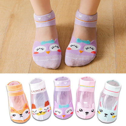 Baby Short Socks: Breathable Mesh Silk Room Socks