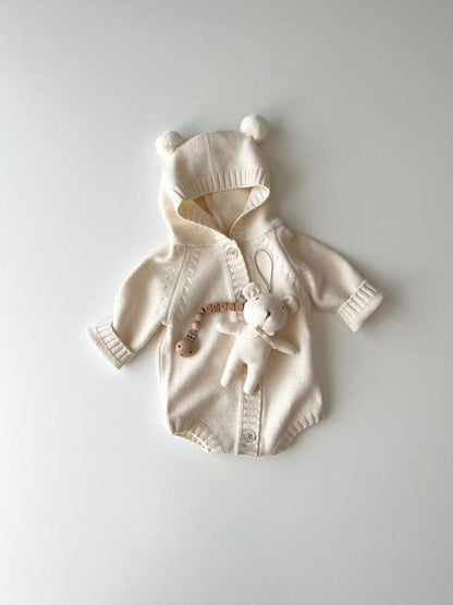 Ins Style Bear Shape Children's Knitted Sweater Baby Romper