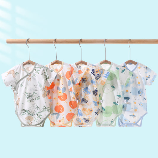 Pure Cotton Seamless Baby Jumpsuits - Triangle Rompers for Comfort