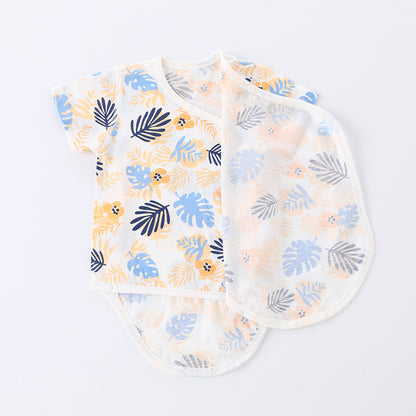 Pure Cotton Seamless Baby Jumpsuits - Triangle Rompers for Comfort