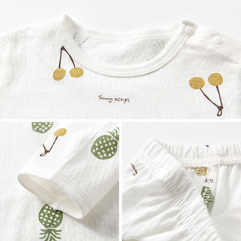 Summer-Ready Pure Cotton Printed Baby Clothes Set: Comfort and Style Combined