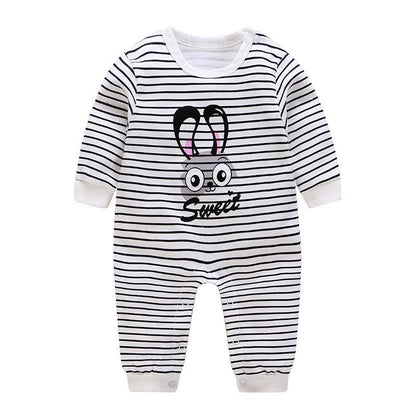 Long Sleeve Cartoon Printed Romper to Keep Your Baby Warm