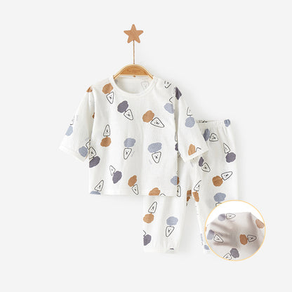 Summer-Ready Pure Cotton Printed Baby Clothes Set: Comfort and Style Combined