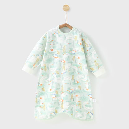 Cozy and Cute: Children's Printed Cotton Long-Sleeved Jumpsuit for Stylish Autumn Home Wear!