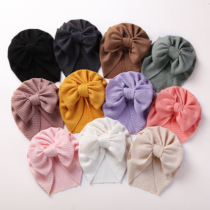 New Autumn and Winter Sunken Stripe Children's Hat - Cozy and Stylish