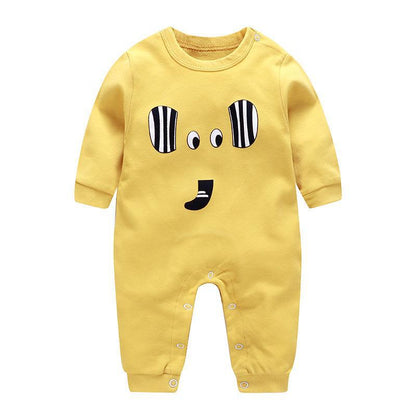 Long Sleeve Cartoon Printed Romper to Keep Your Baby Warm