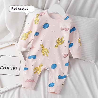 Printed Autumn Cotton Baby Romper | Cozy & Cute Infant Wear