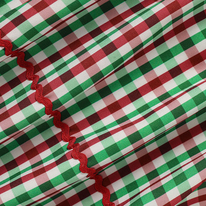 Baby & Toddler Girls Christmas Dress – Short Sleeve Plaid Party Dress with Embroidered Christmas Tree