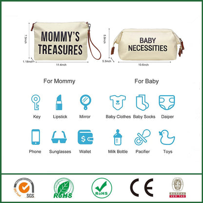 Essential Travel Companion: 3-Piece Portable Bag Set Tailored for Moms on the Go!