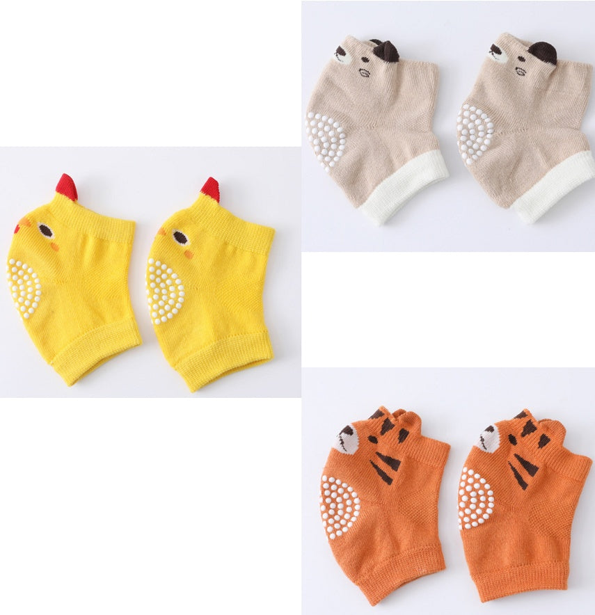 Protective Animal Printed Baby Knee Pads for Crawlers and Toddlers - Comfortable Support