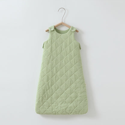 Cozy and Safe Baby Cotton-Padded Sleeping Bag Vest for Restful Nights
