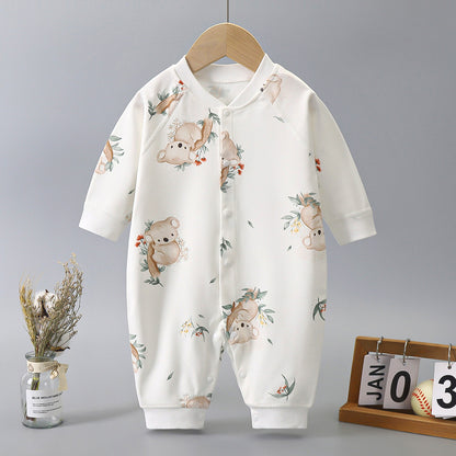 Printed Cotton Baby Jumpsuits - Long Sleeve Autumn & Spring Baby Clothes