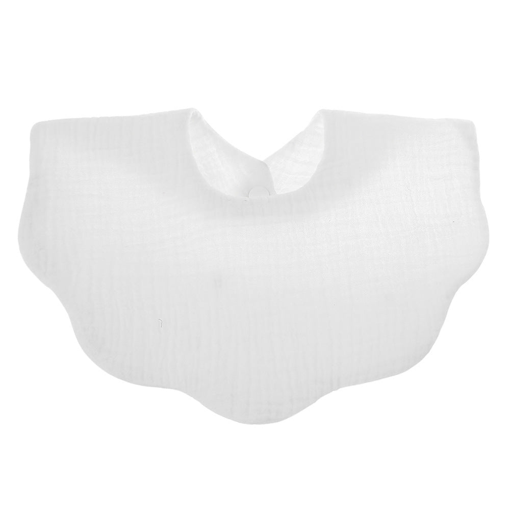 Adorable Baby Printed Saliva Towel: Soft Cotton Gauze Wavy Bib for Children