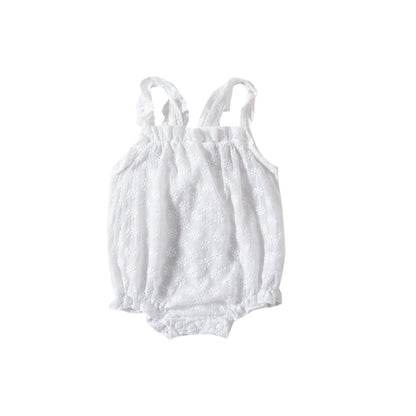 Adorable Floral Sleeveless Baby Girl Romper