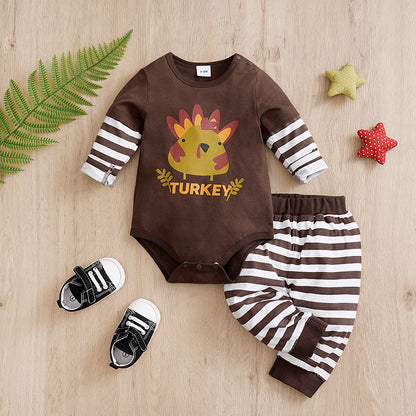 Adorable One-Year-Old Baby and Infant Overalls Clothes: Children's Spring Two-Piece Suit