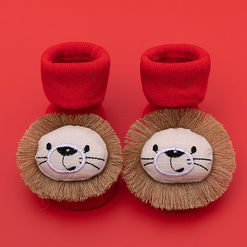 Comfortable Newborn Baby Room Socks with Double Needle Design for Non-Slip, Roomy Fit