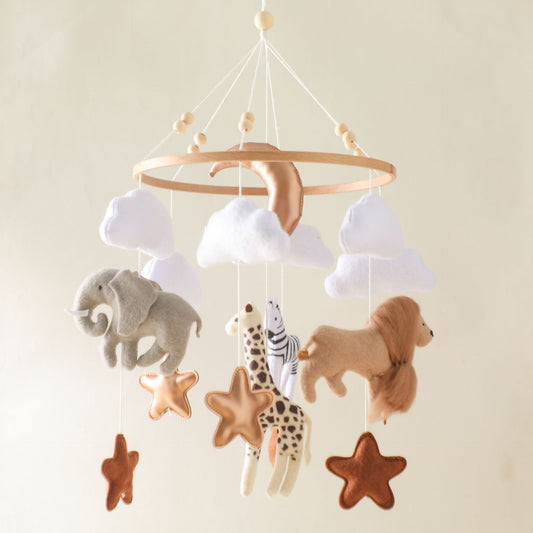 Forest Animal Themed Crib Wind Chimes: Hand-Eye Coordination Decor for Nursery