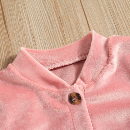Cozy Baby Plush Infant Romper - Boneless Design for Spring and Autumn