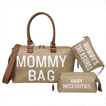 Essential Travel Companion: 3-Piece Portable Bag Set Tailored for Moms on the Go!