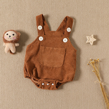 Chic Sleeveless Leotard: Girl's Solid Color Sling Romper for Babies