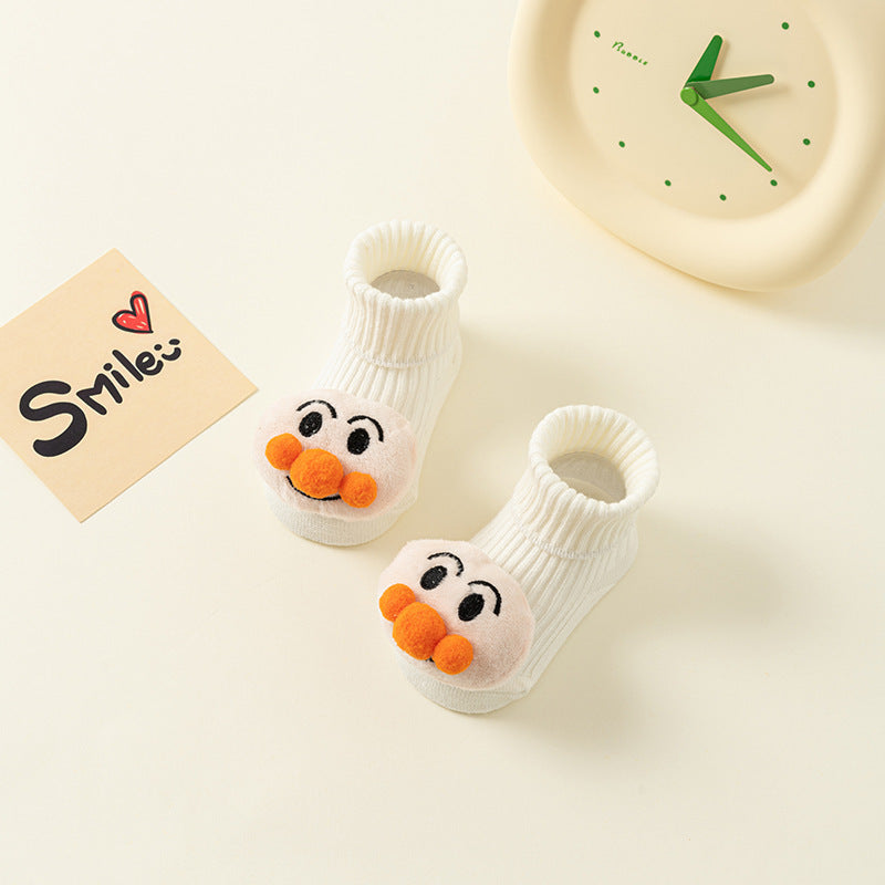 Comfortable Newborn Baby Room Socks with Double Needle Design for Non-Slip, Roomy Fit