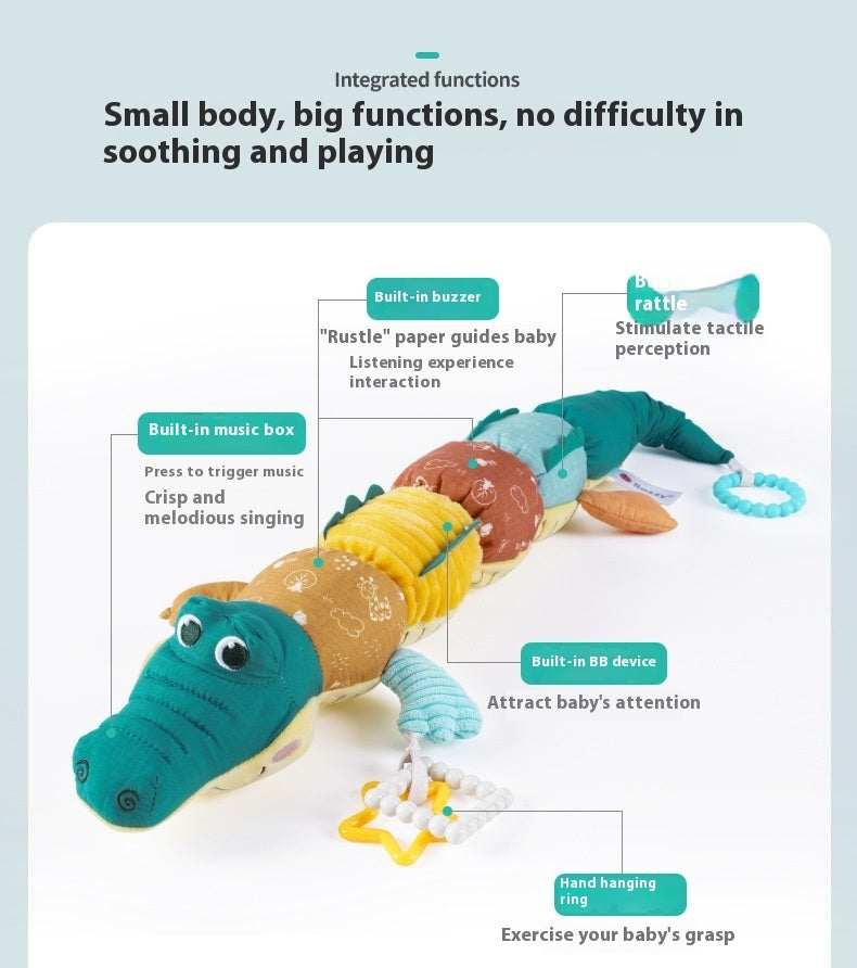 Baby and Infant Crocodile Soothing Plush Puzzle Toy