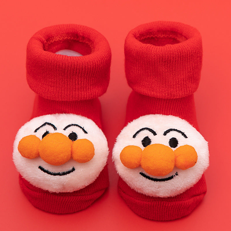 Comfortable Newborn Baby Room Socks with Double Needle Design for Non-Slip, Roomy Fit