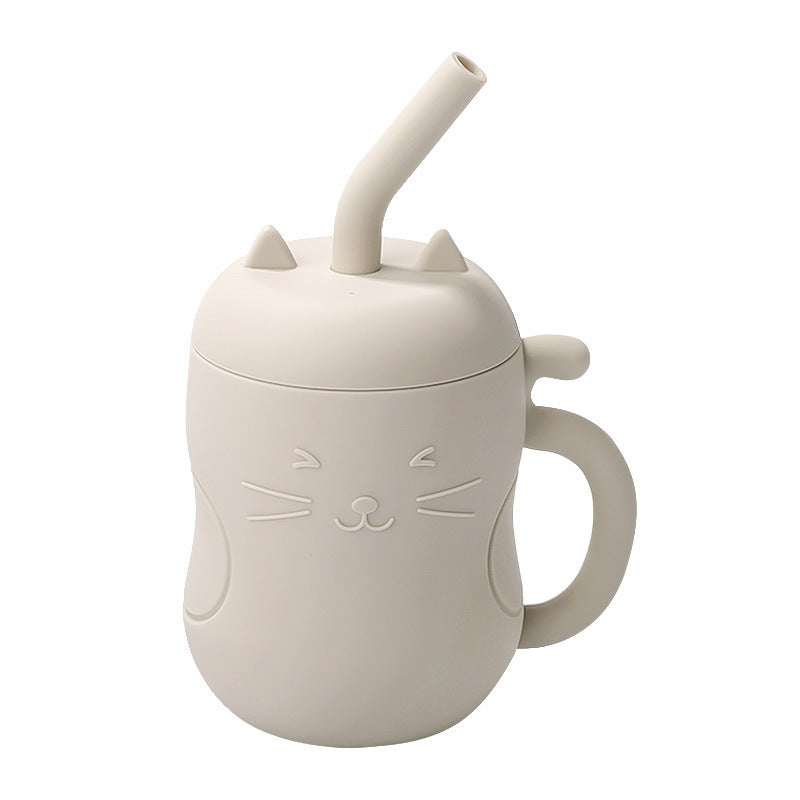 Baby No-Spill Silicone Straw Drinking Cup