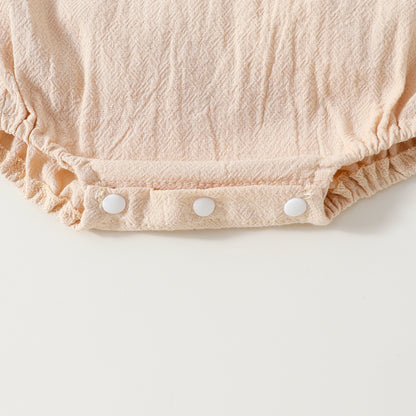 Irresistibly Cute: Infant Toddler Letter Candle Print Sleeveless Backless Romper!