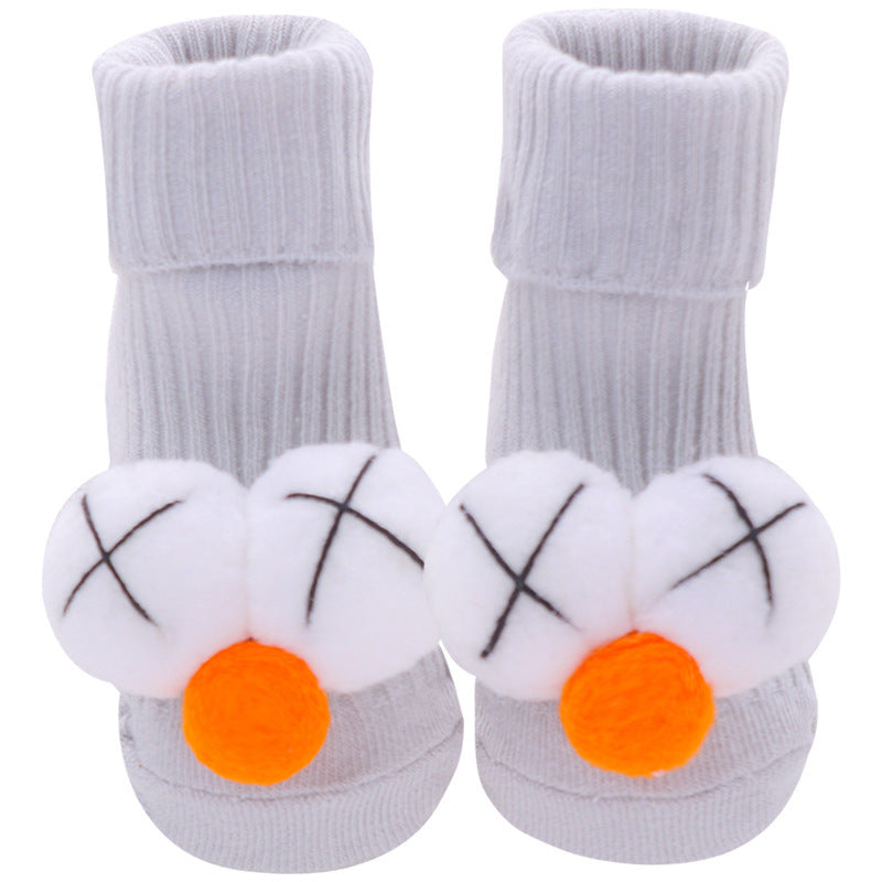 Comfortable Newborn Baby Room Socks with Double Needle Design for Non-Slip, Roomy Fit