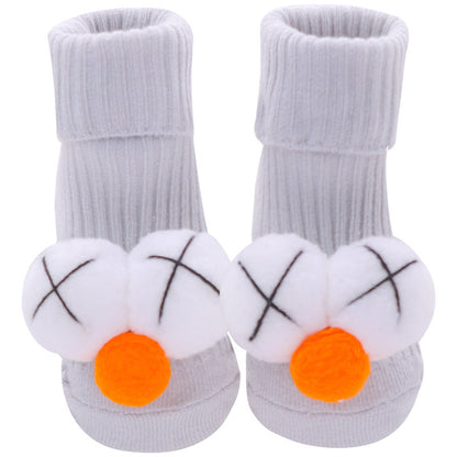 Comfortable Newborn Baby Room Socks with Double Needle Design for Non-Slip, Roomy Fit