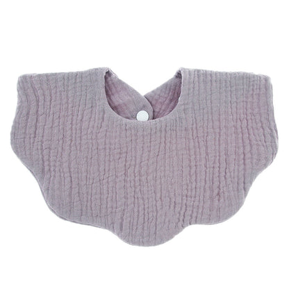 Adorable Baby Printed Saliva Towel: Soft Cotton Gauze Wavy Bib for Children