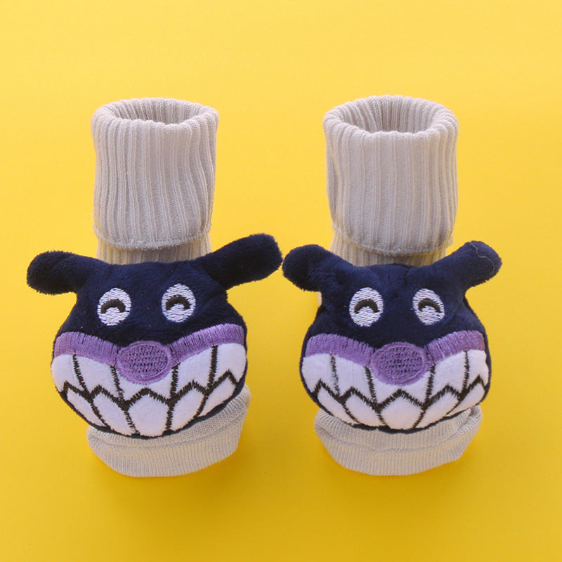 Comfortable Newborn Baby Room Socks with Double Needle Design for Non-Slip, Roomy Fit
